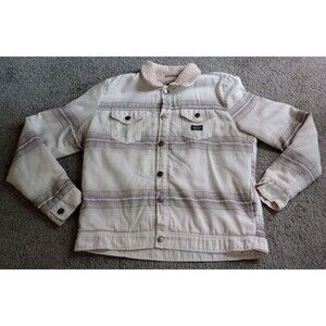 VINTAGE Aeropostale Jacket Faux Fur Lined Junior L Button Up Y2K